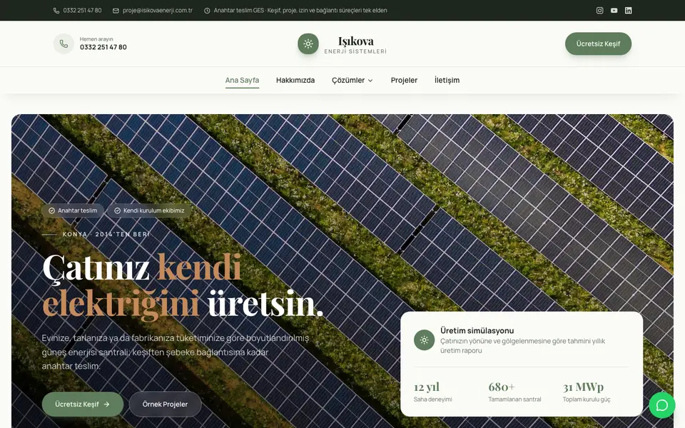 Güneş Enerjisi · Zarif şablonu