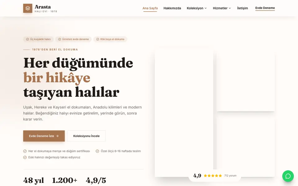 Halı Mağazası · Atölye şablonu