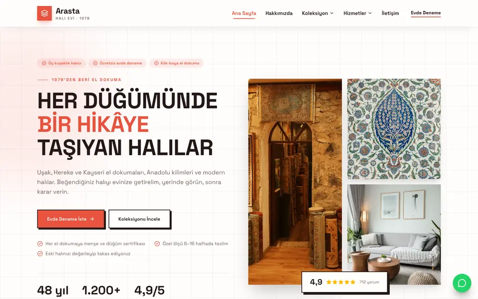 Halı Mağazası · Brutal şablonu