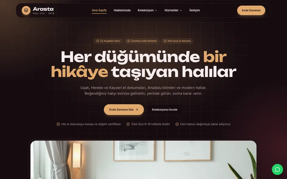 Halı Mağazası · Cam şablonu