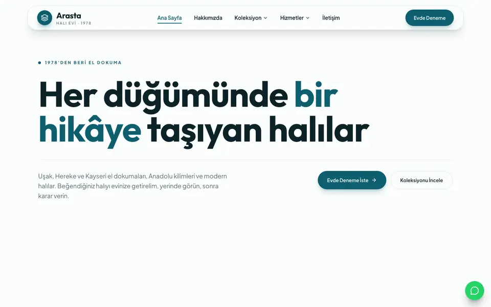 Halı Mağazası · Canlı şablonu