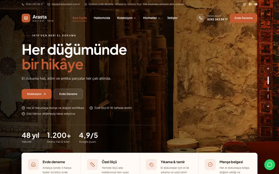 Halı Mağazası · Klasik şablonu