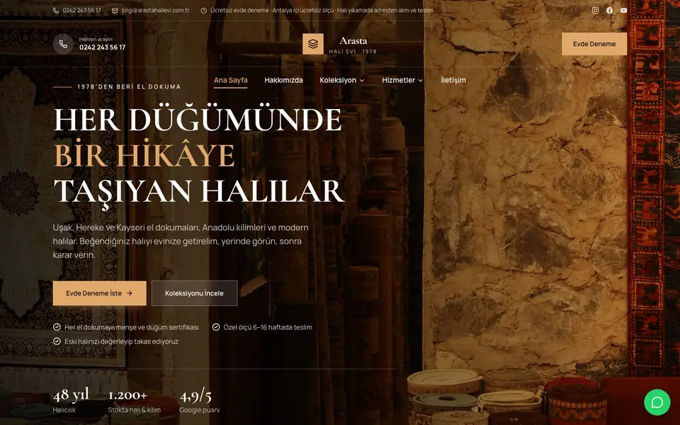 Halı Mağazası · Lüks şablonu