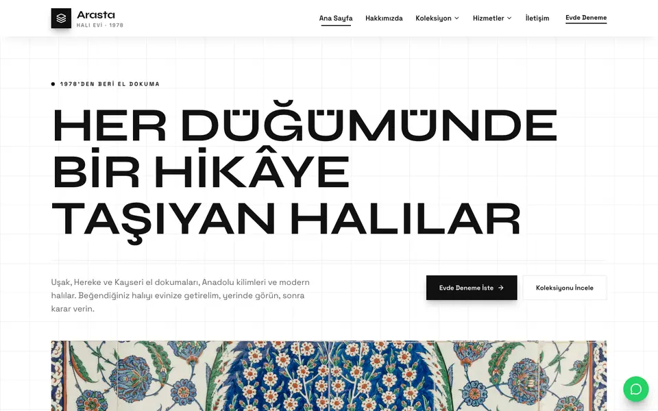 Halı Mağazası · Monokrom şablonu