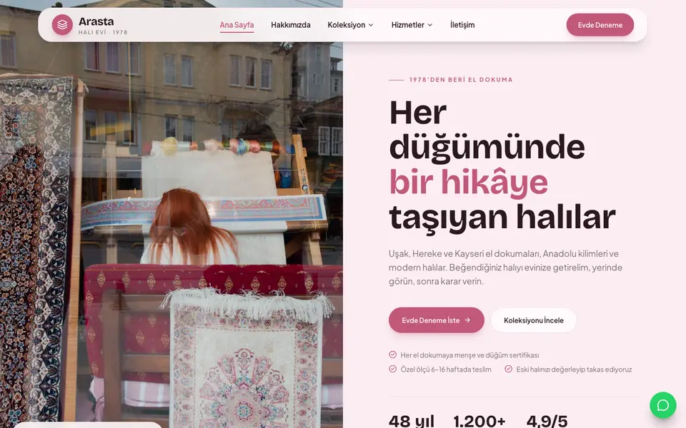 Halı Mağazası · Pastel şablonu