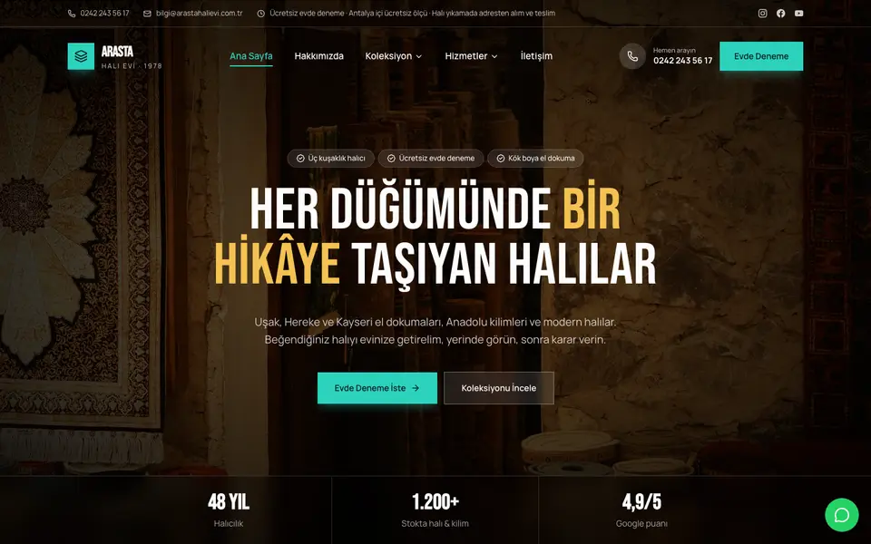 Halı Mağazası · Sinema şablonu