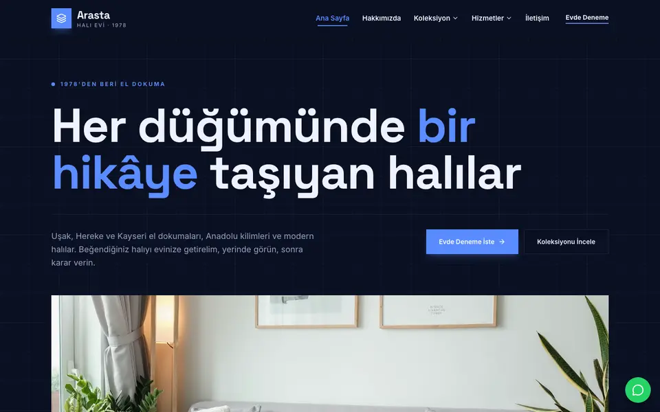 Halı Mağazası · Teknik şablonu