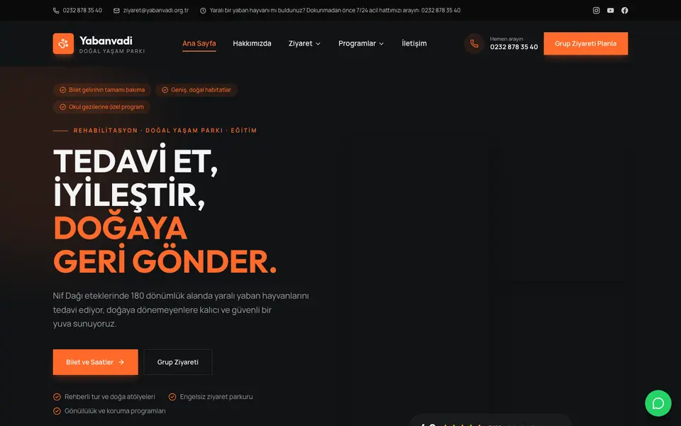 Hayvanat Bahçesi & Rehabilitasyon · Cesur şablonu