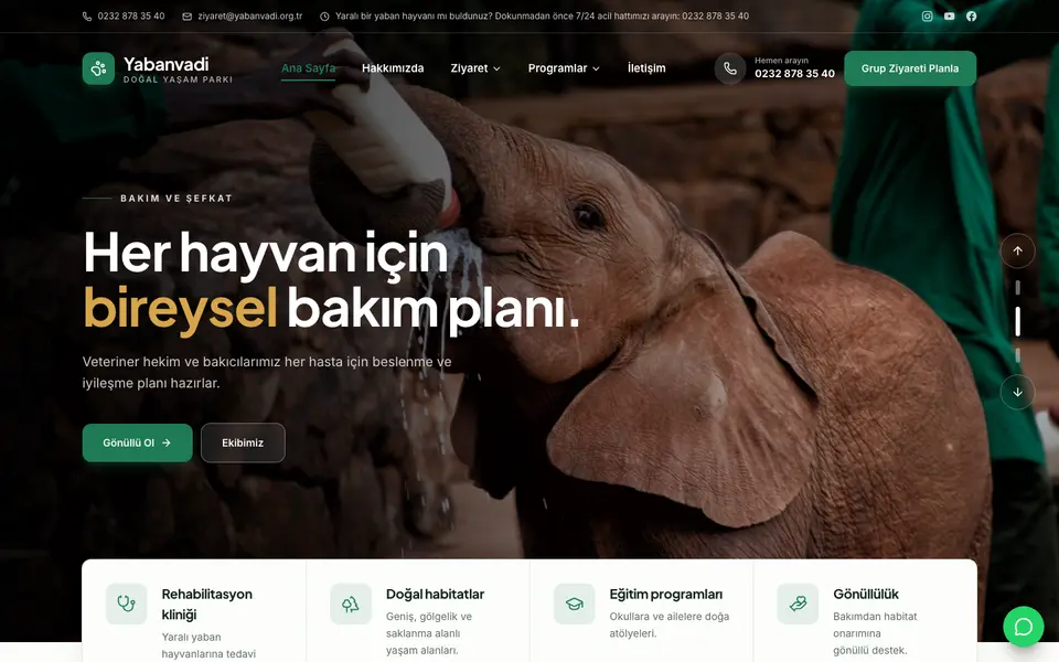 Hayvanat Bahçesi & Rehabilitasyon · Klasik şablonu