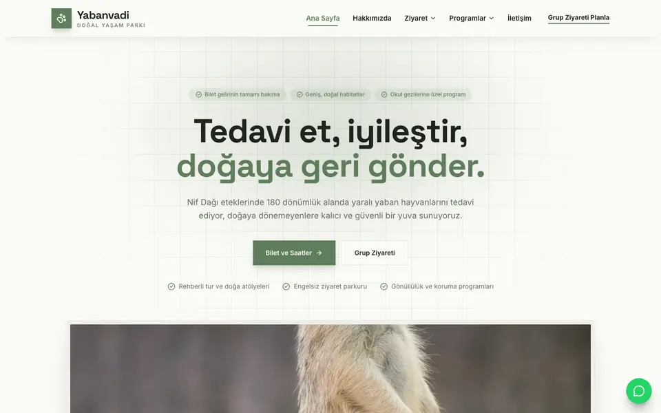 Hayvanat Bahçesi & Rehabilitasyon · Minimal şablonu