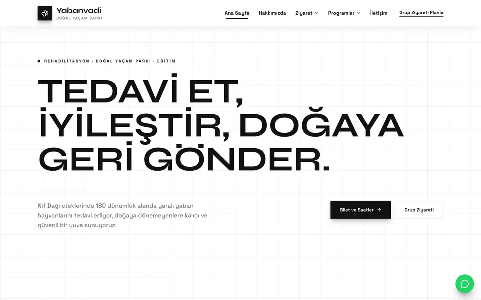 Hayvanat Bahçesi & Rehabilitasyon · Monokrom şablonu