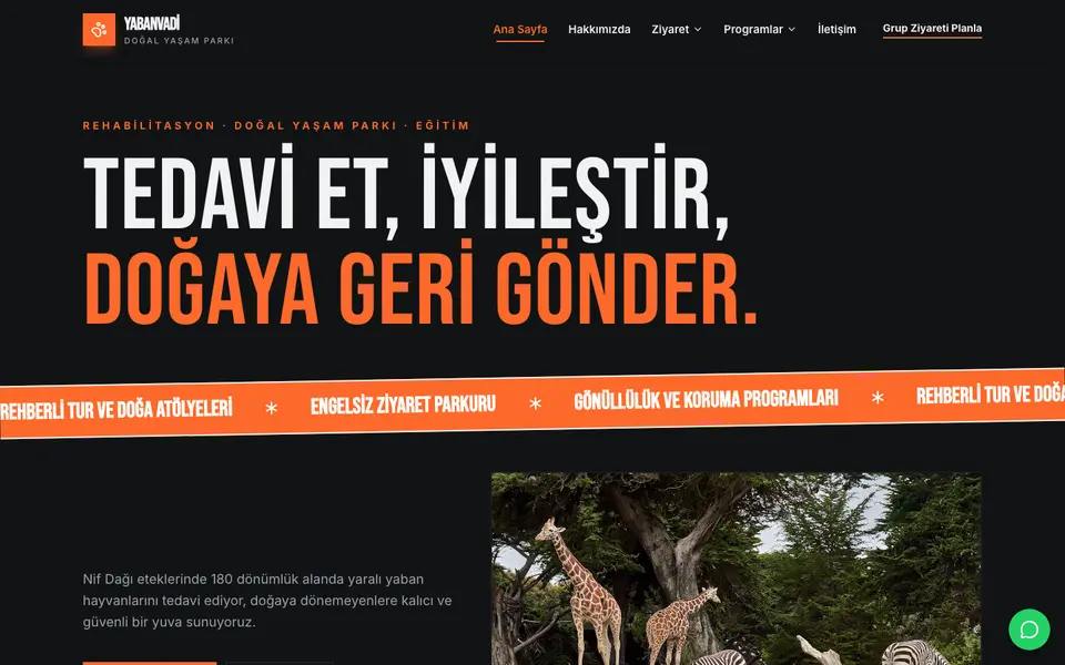 Hayvanat Bahçesi & Rehabilitasyon · Poster şablonu