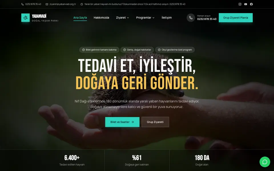 Hayvanat Bahçesi & Rehabilitasyon · Sinema şablonu