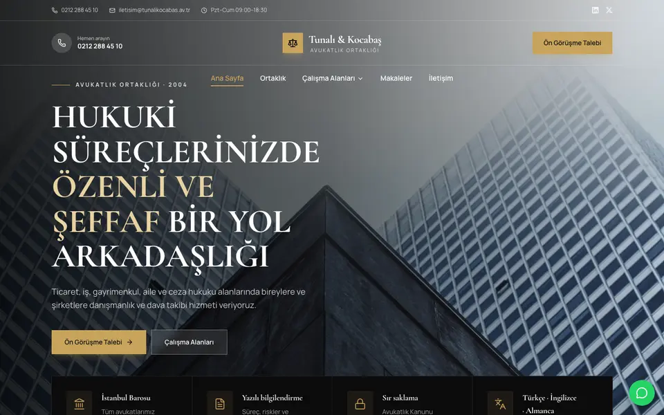 Hukuk Bürosu · Lüks şablonu