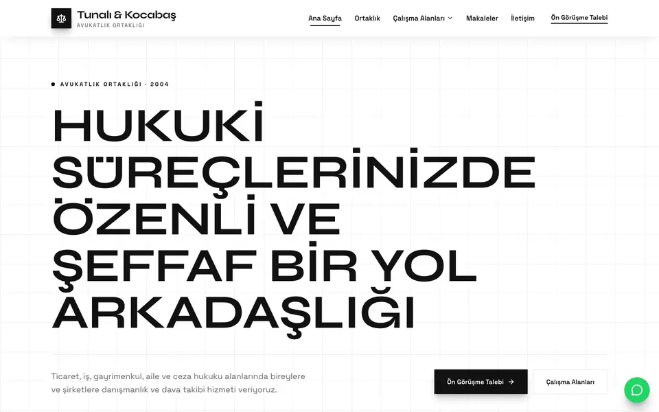 Hukuk Bürosu · Monokrom şablonu