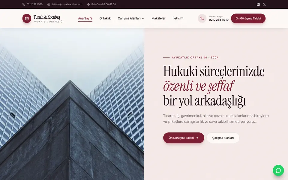 Hukuk Bürosu · Retro şablonu
