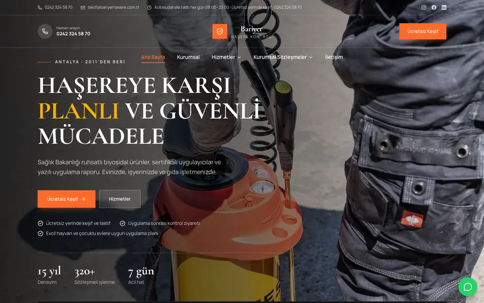 İlaçlama · Lüks şablonu