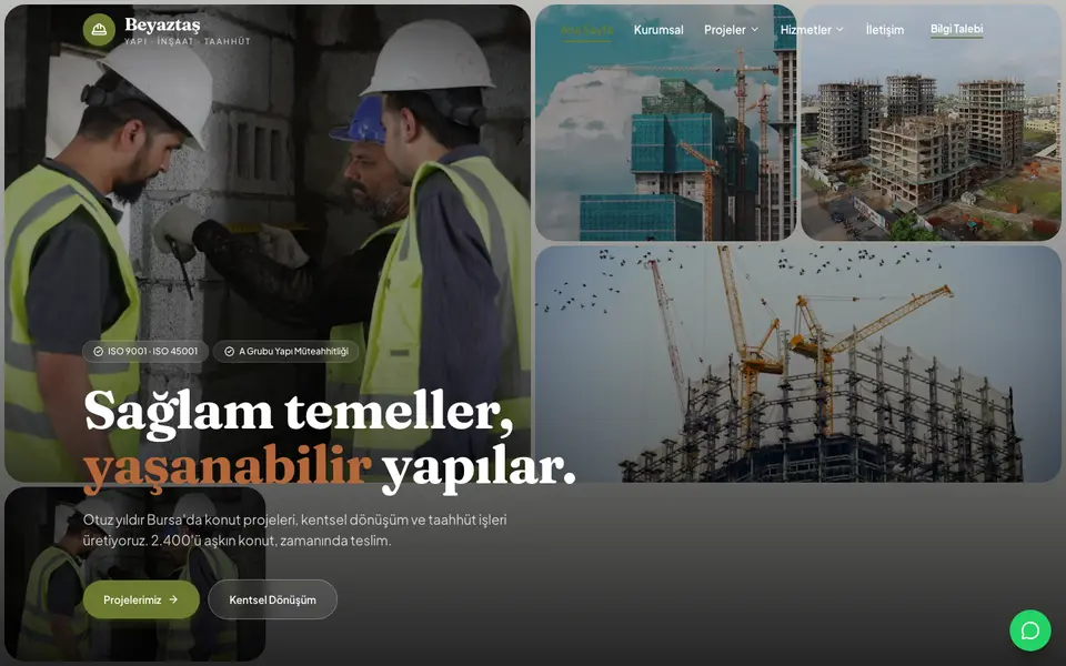 İnşaat & Müteahhitlik · Bahar şablonu