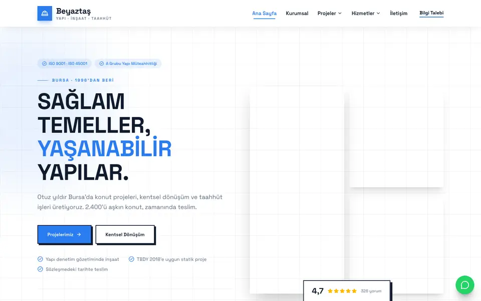 İnşaat & Müteahhitlik · Brutal şablonu