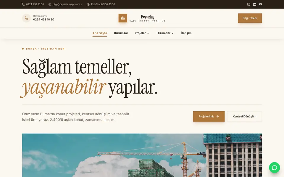 İnşaat & Müteahhitlik · Gazete şablonu