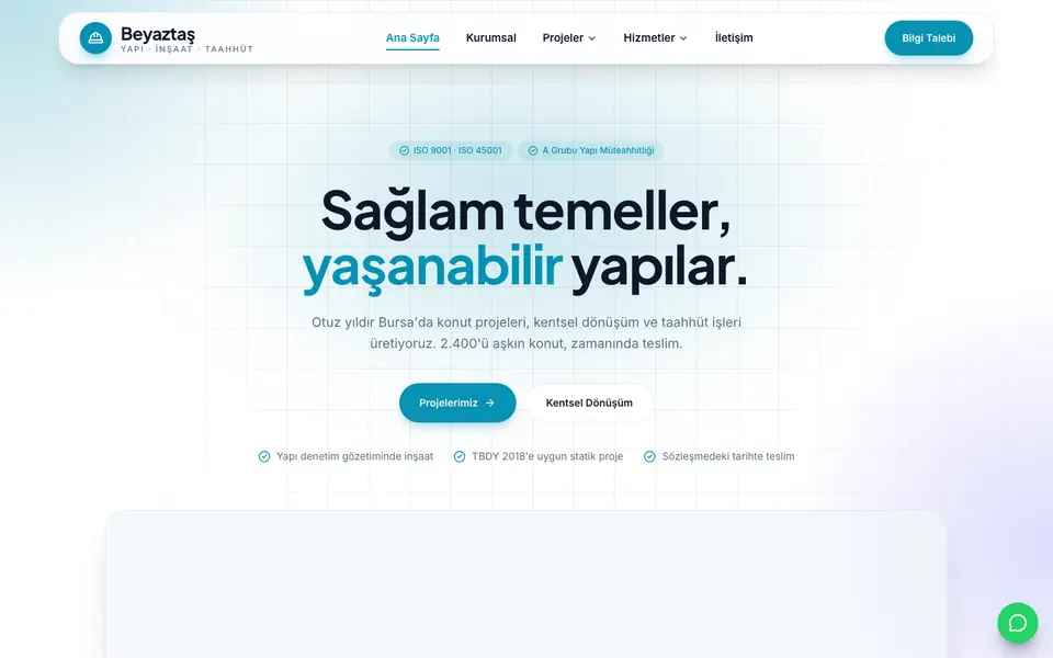 İnşaat & Müteahhitlik · Kristal şablonu