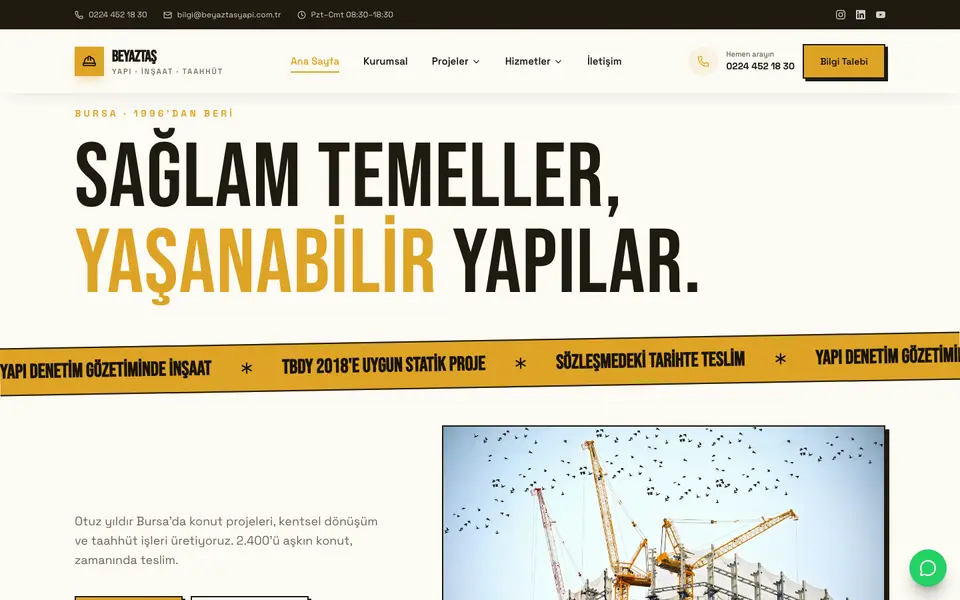 İnşaat & Müteahhitlik · Sokak şablonu