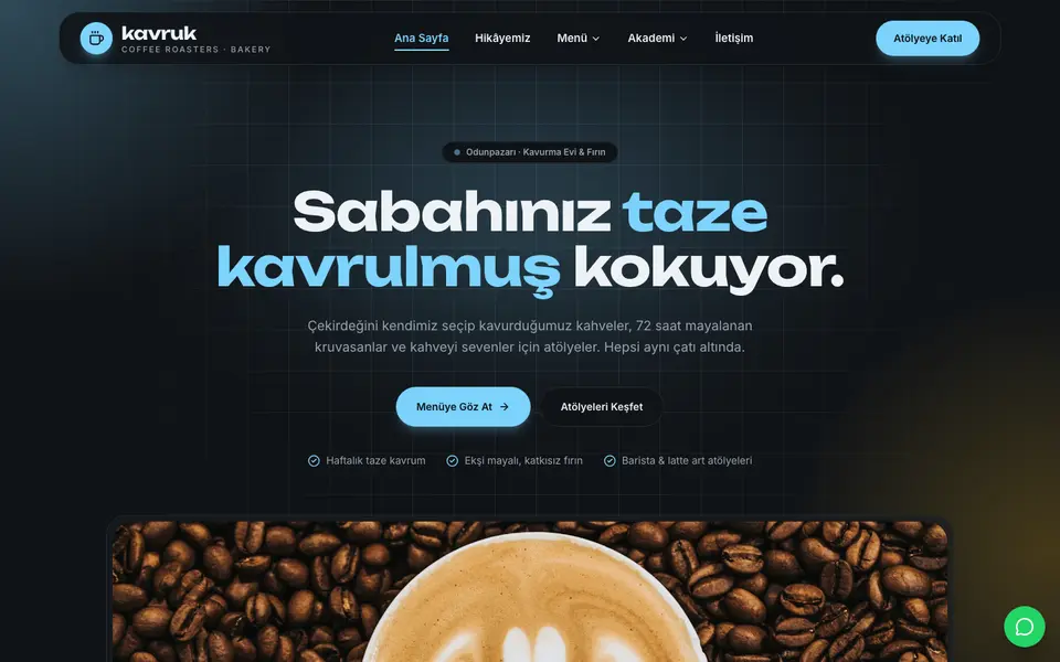 Kafe & Fırın · Cam şablonu