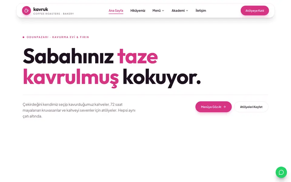 Kafe & Fırın · Canlı şablonu