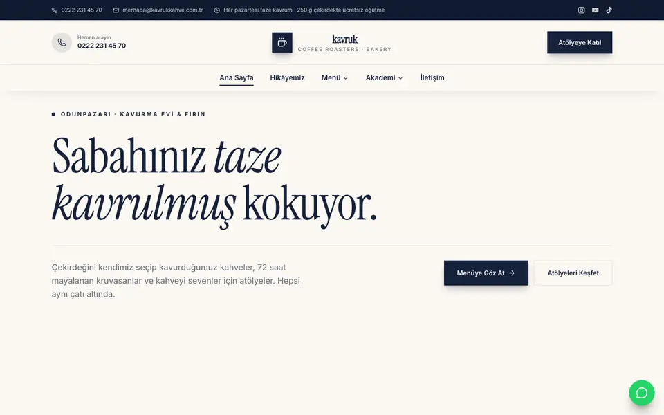Kafe & Fırın · Gazete şablonu