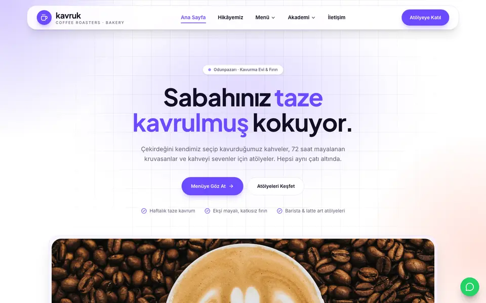 Kafe & Fırın · Kristal şablonu