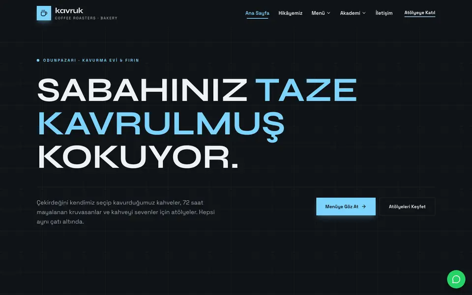 Kafe & Fırın · Monokrom şablonu