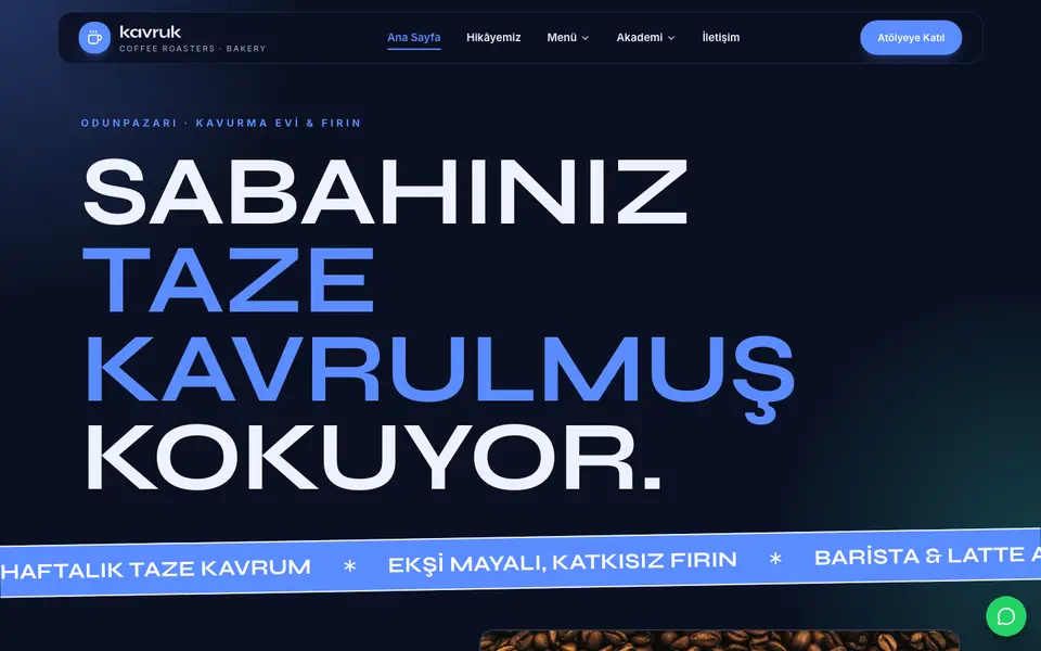 Kafe & Fırın · Neon şablonu