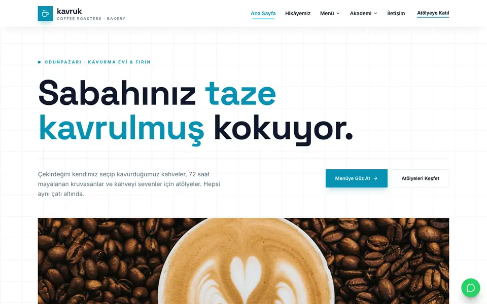 Kafe & Fırın · Teknik şablonu