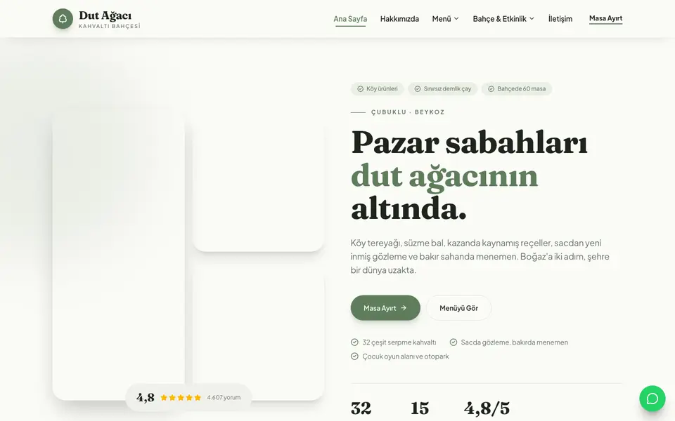 Kahvaltı Salonu · Doğal şablonu