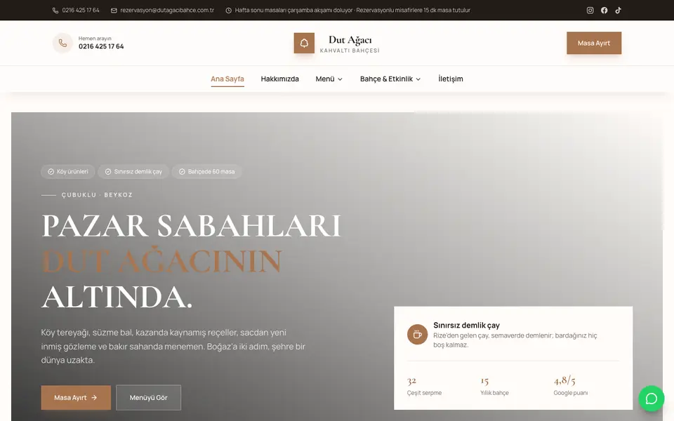 Kahvaltı Salonu · Elit şablonu