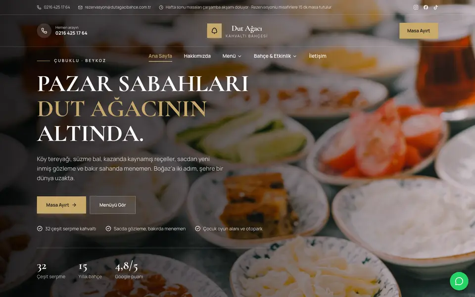 Kahvaltı Salonu · Lüks şablonu