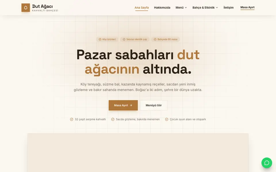 Kahvaltı Salonu · Minimal şablonu