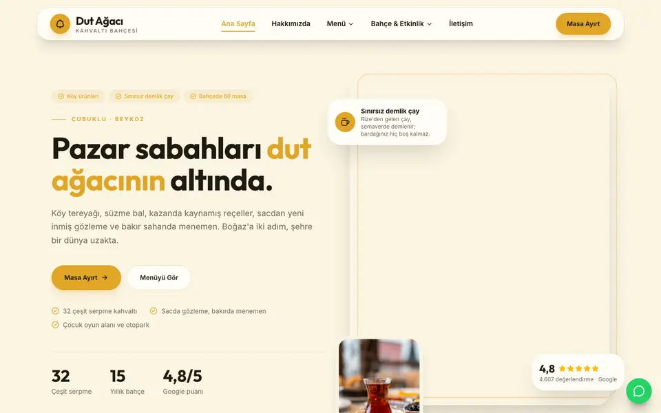 Kahvaltı Salonu · Modern şablonu