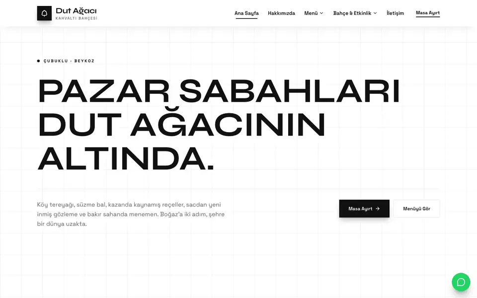 Kahvaltı Salonu · Monokrom şablonu