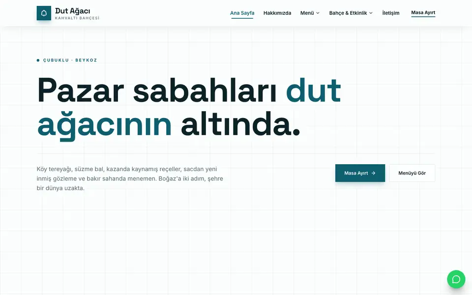 Kahvaltı Salonu · Teknik şablonu