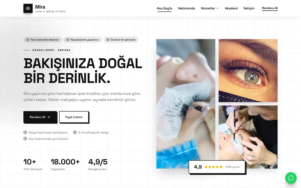 Kaş & Kirpik Stüdyosu · Brutal şablonu
