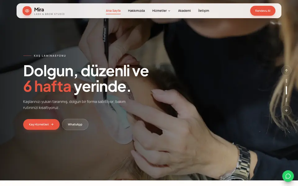 Kaş & Kirpik Stüdyosu · Dinamik şablonu