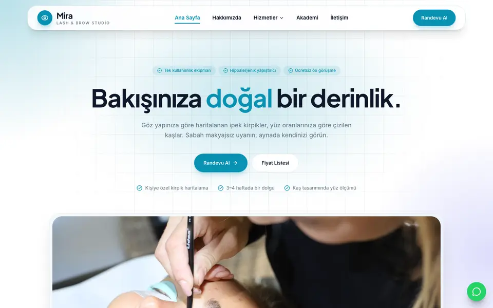 Kaş & Kirpik Stüdyosu · Kristal şablonu