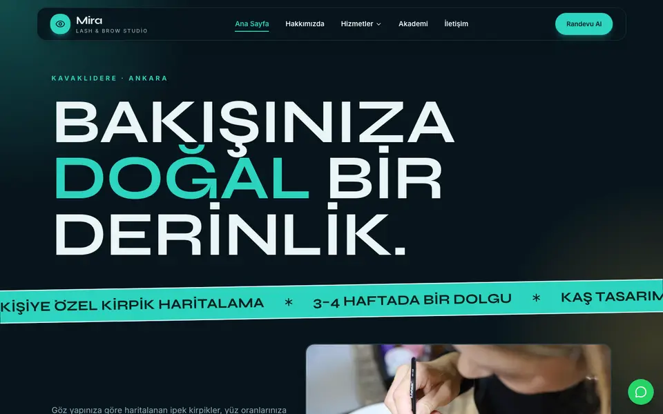 Kaş & Kirpik Stüdyosu · Neon şablonu