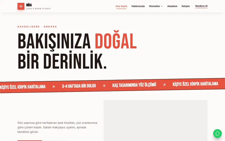 Kaş & Kirpik Stüdyosu · Poster şablonu