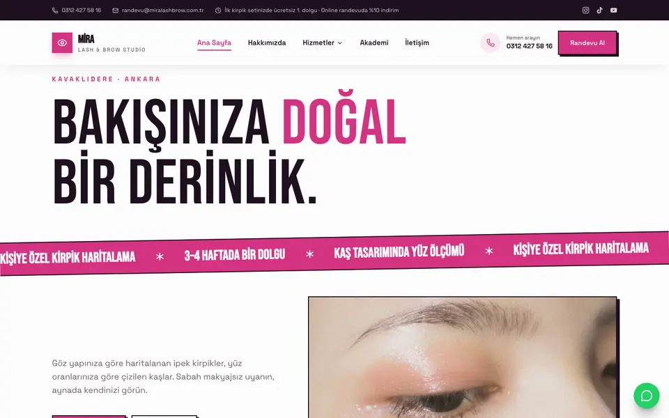Kaş & Kirpik Stüdyosu · Sokak şablonu