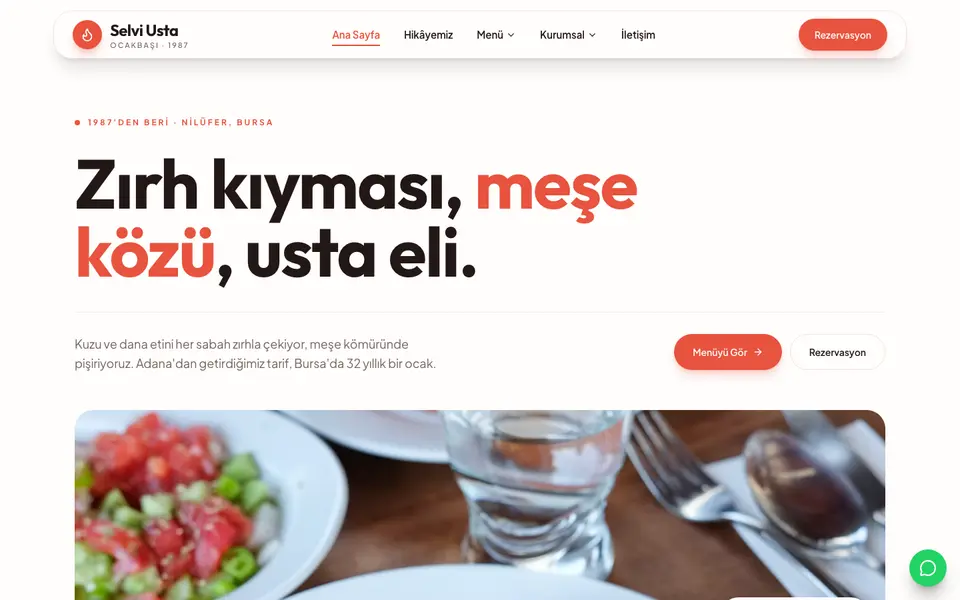 Kebapçı & Ocakbaşı · Canlı şablonu