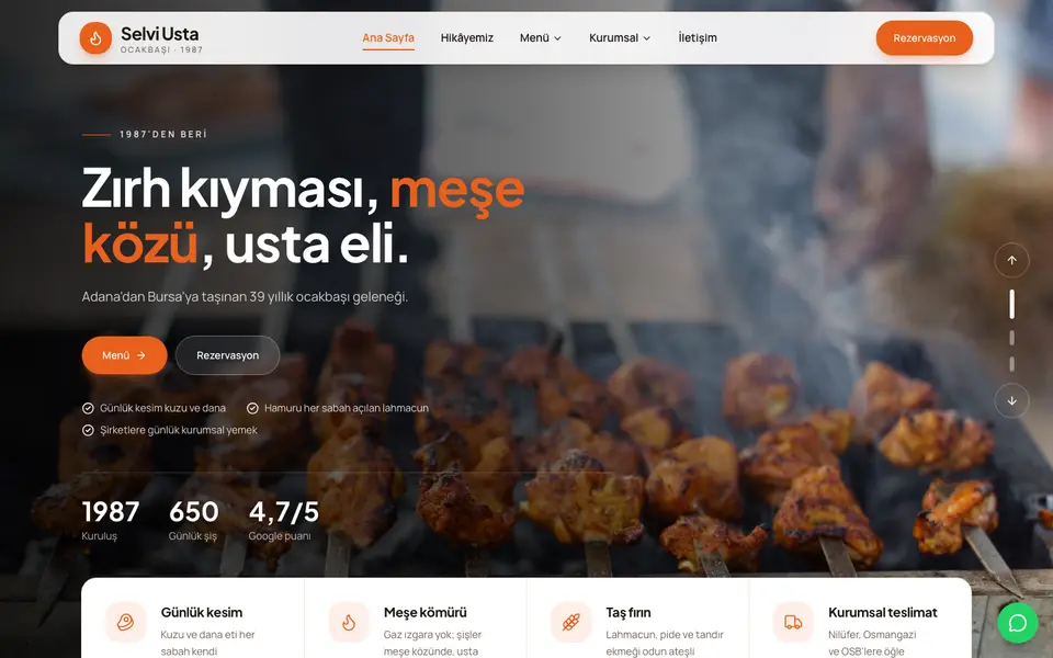 Kebapçı & Ocakbaşı · Dinamik şablonu