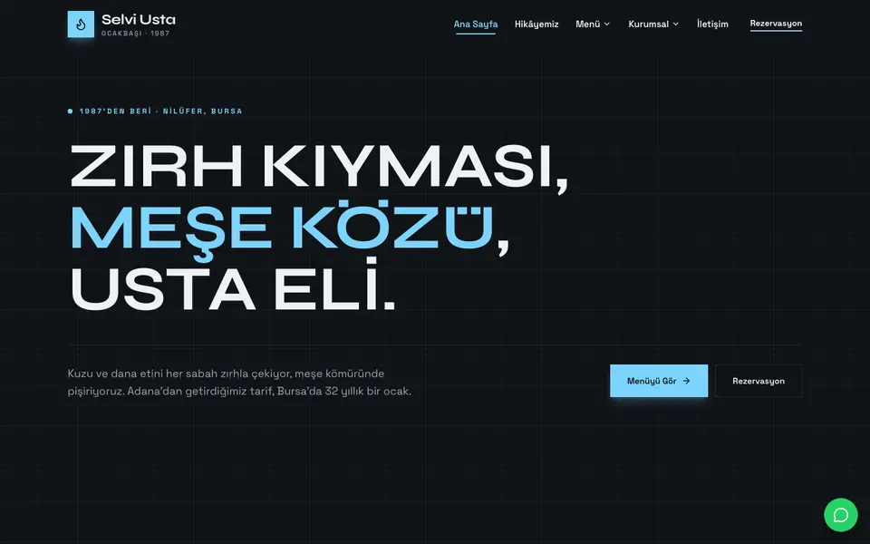 Kebapçı & Ocakbaşı · Monokrom şablonu