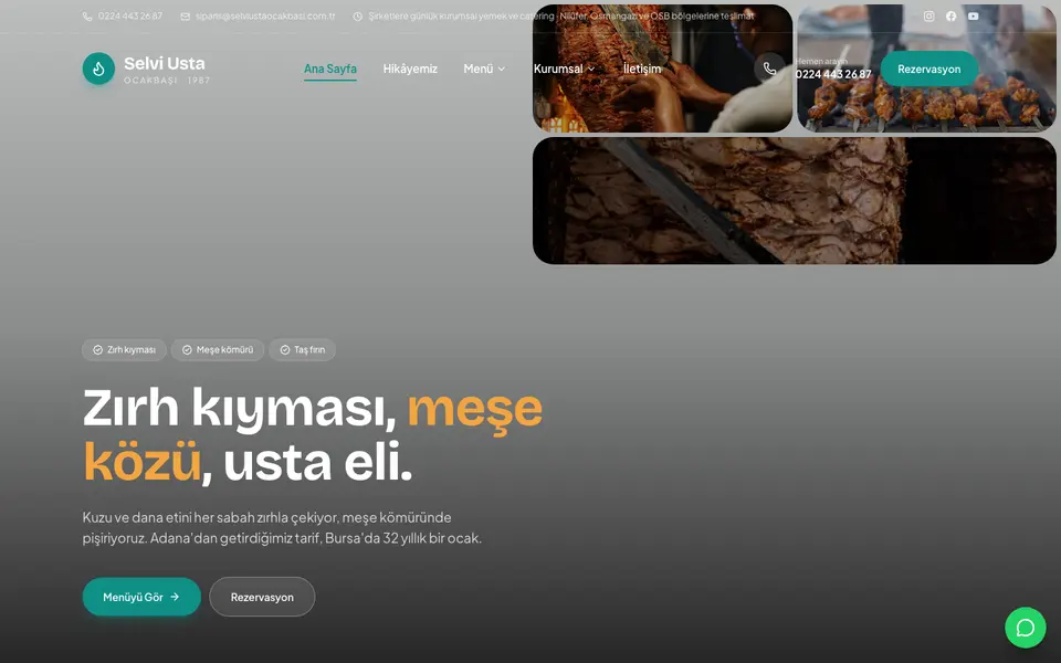 Kebapçı & Ocakbaşı · Mozaik şablonu